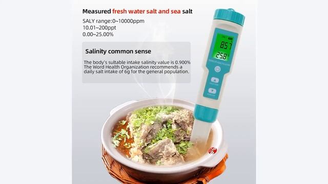 Цифровой PH/TDS/EC/ORP/соленость/S 7 в 1 PH-метр для аквариумов, измеритель температуры и смотреть онлайн