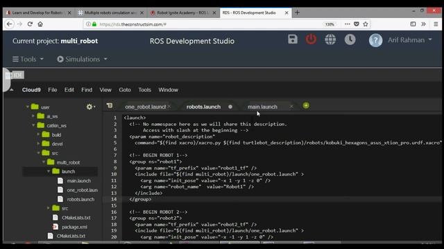 [ROS Q&A] 130 - How to launch multiple robots in Gazebo simulator? смотреть онлайн