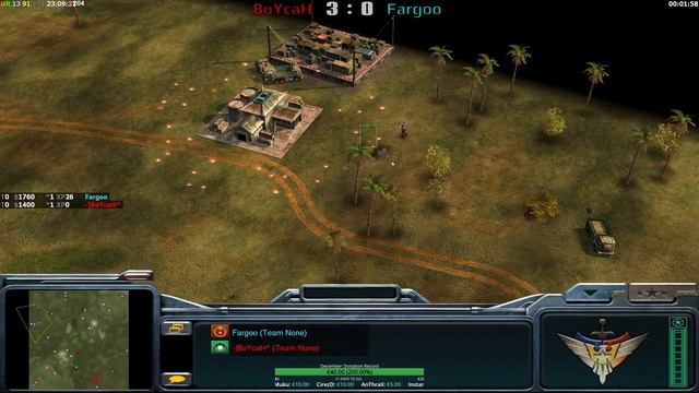 1.04+ Tournament Finals: BoYcaH vs Fargoo | C&C Generals Zero Hour смотреть онлайн
