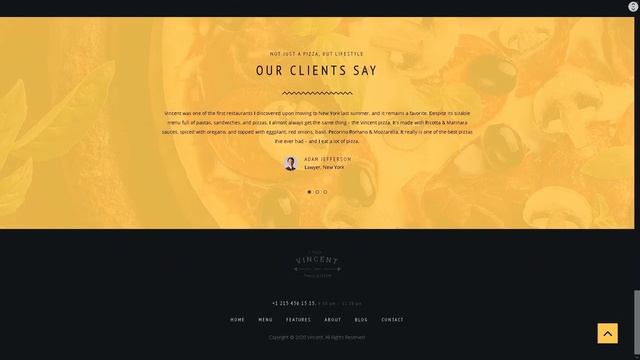 Vincent Restaurant Website ★ WordPress Themes & Templates ★ смотреть онлайн