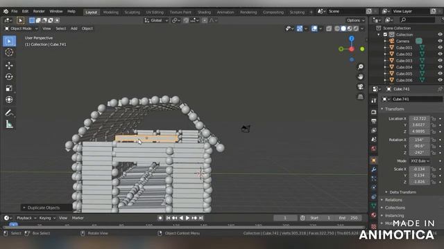 Домик из спичек в 3d blender часть 3 смотреть онлайн