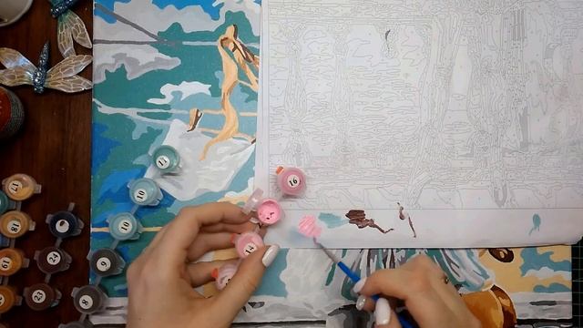 Доработка картины по номерам! Размытие границ, разведение краски.