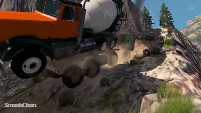 Water Car Splashes And Off Road Crashes #43 - BeamNG DRIVE | SmashChan