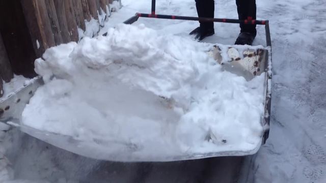 Скрепер волокуша для уборки снега (ручная уборка снега) смотреть онлайн