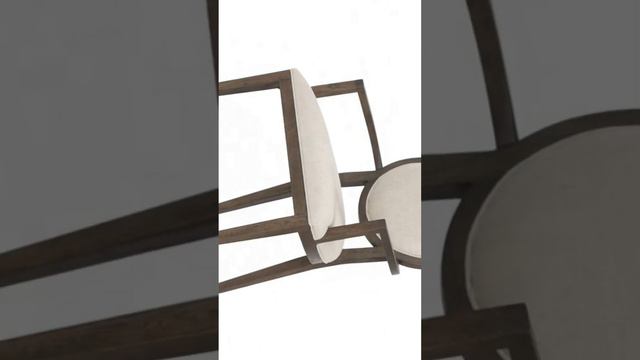 Hoolnn Furniture-Vintage Style Round Back Armchair Upholstered Oak Dining Chair with Armrest P2202 смотреть онлайн
