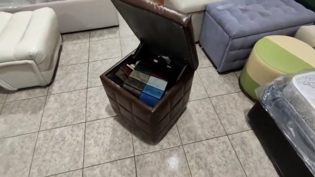 Стеганный пуфик квадратный с крышкой смотреть онлайн