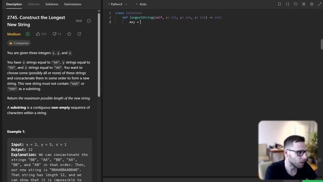 Master the Greedy Approach!? | Constructing the Longest New String | LeetCode #2745 | Python смотреть онлайн