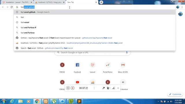 Exporting data from laravel database to Excel,CSV,ODS using fast excel package Tutorial смотреть онлайн
