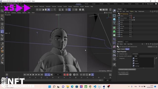 How to make 3D NFTs on CINEMA 4D (with rarity) - NFT Randomizer смотреть онлайн