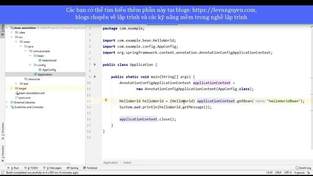 Bài 9: Sử dụng annotation @Bean trong spring смотреть онлайн