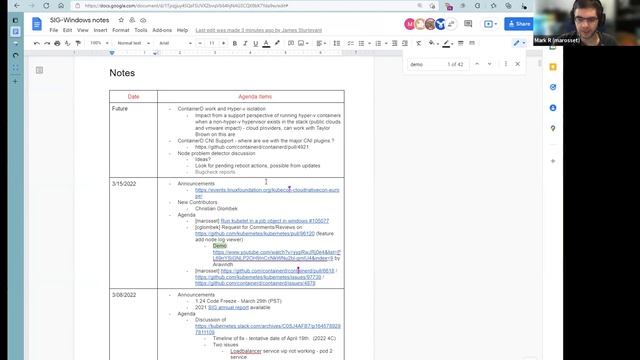 Kubernetes SIG Windows 20220315 смотреть онлайн