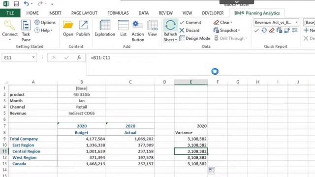 IBM Planning Analytics for Excel (PAX) - How to create Quick Report? смотреть онлайн