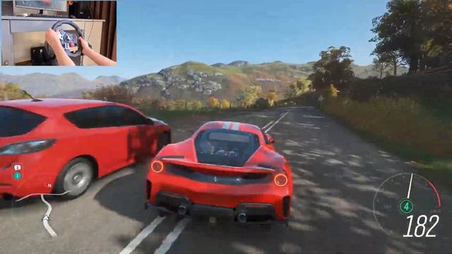 FORZA HORIZON 4 - Ferrari 488 PISTA GAMEPLAY - LOGITECH G29 смотреть онлайн