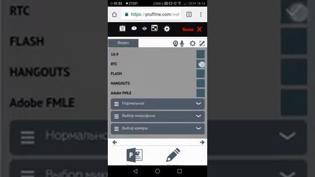 Как выступать с телефона в вебинарной комнате Pruffme.com смотреть онлайн