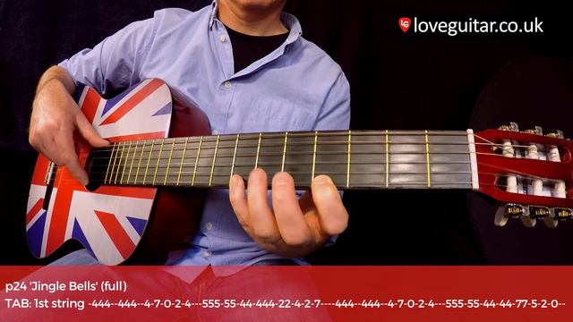 TAB lesson 4: 'Jingle Bells' full (Love Guitar – page 24) смотреть онлайн