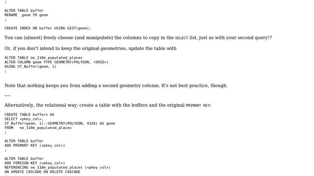 GIS: PostGIS ST_Buffer with attribute preserve (2 Solutions!!) смотреть онлайн