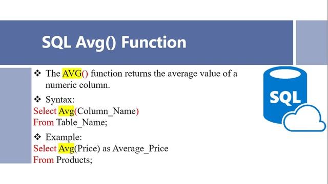 24 SQL Count, Avg & Sum Functions смотреть онлайн