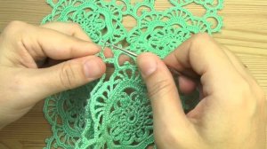 Как СОЕДИНИТЬ квадратные МОТИВЫ между собой в полотно ВЯЗАНИЕ КРЮЧКОМ ажурной скатерти Crochet