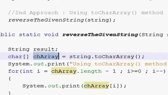 Java Interview Program- How To Reverse a String With & Without predefined method. смотреть онлайн