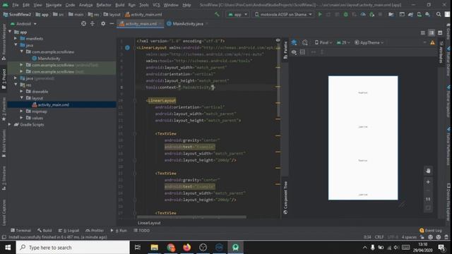 Tutorial ScrollView & HorizontalScrollView Android Studio смотреть онлайн