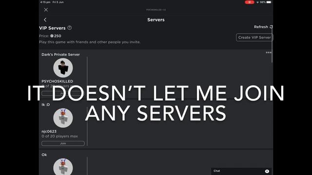 Roblox Mobile Server Error - I can’t join any servers?? смотреть онлайн
