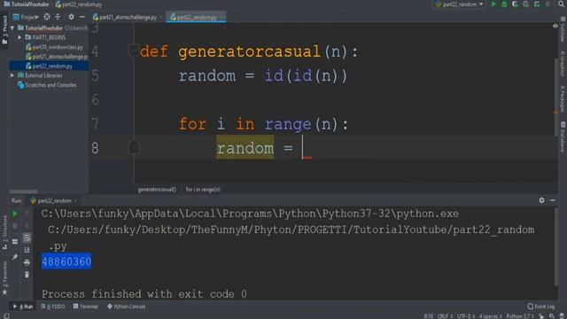 Python tutorial 2019 #22 GENERATE RANDOMNESS смотреть онлайн