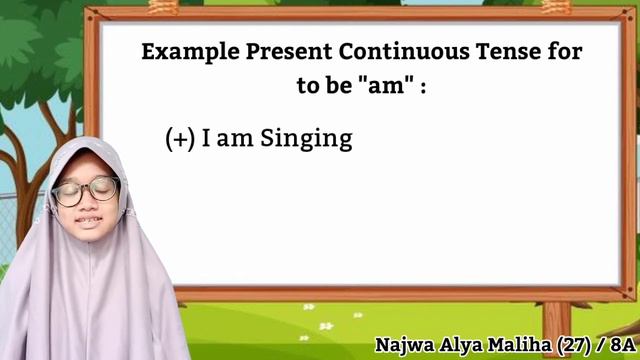 Present Continuous Tense || NAJWA ALYA MALIHA (27) / 8A смотреть онлайн