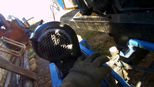 Самодельный трактор.Процесс сборки.Установка вентилятора печки. #157 смотреть онлайн