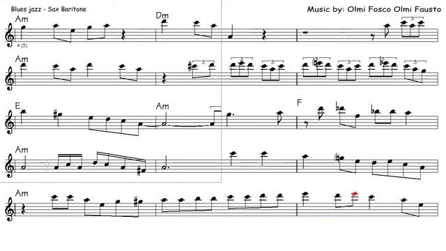 Baritone Sax Blues jazz Improvisation lesson - Beginner Level - "Blues my Baritone Sax" score смотреть онлайн