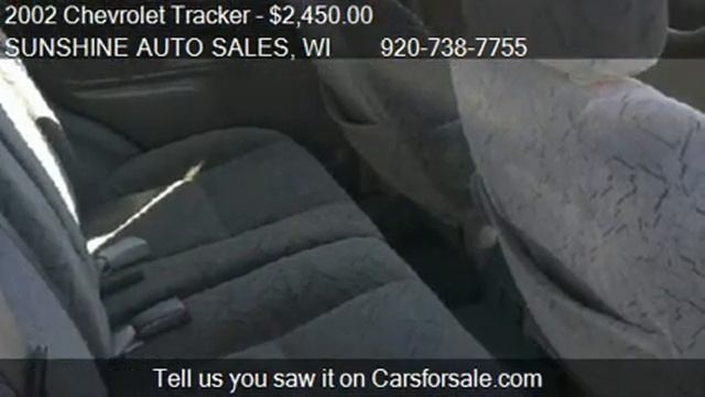 2002 Chevrolet Tracker ZR2 4WD 4dr SUV for sale in MENASHA, смотреть онлайн