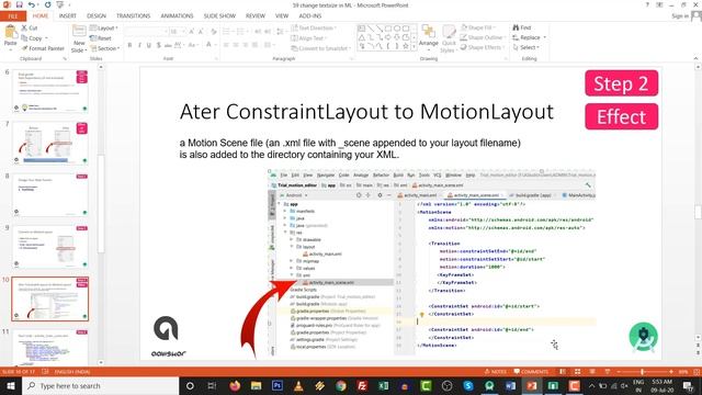 Change TextSize in MotionLayout with Motion animation in Android in Android studio 4.0 | AndroidX смотреть онлайн
