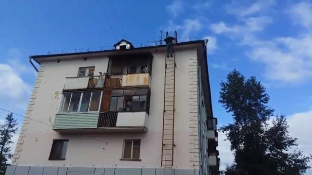 Осмотр кровли ул. Мира 14. смотреть онлайн
