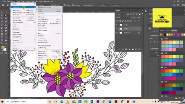 How to color a line art sketch in Adobe Photoshop CS6 1 смотреть онлайн