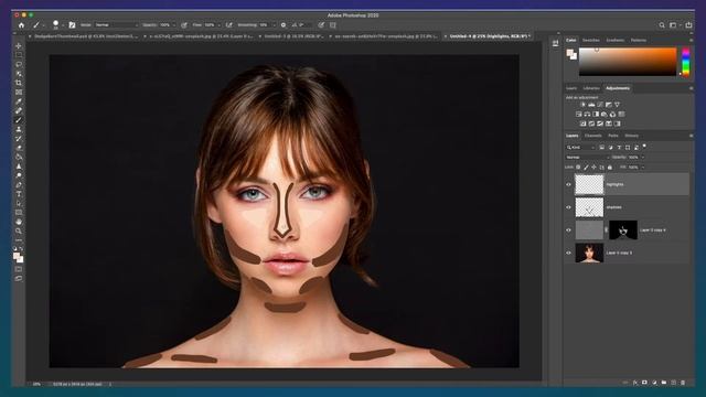 EASY CONTOUR HACK | How to Add Contour Makeup to Portraits in Photoshop смотреть онлайн
