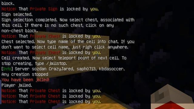 Как пользоватся плагином jail в Minecraft 1.4.5 часть 2 смотреть онлайн