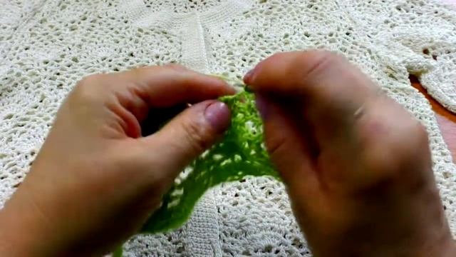 Вяжем ажурный узор крючком. смотреть онлайн