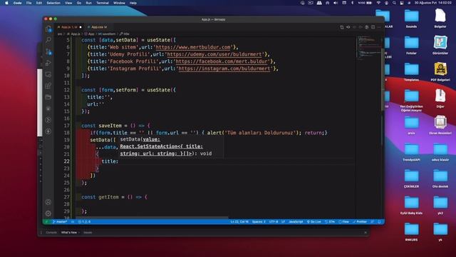 React Js ile Linkleme Uygulaması | LocalStorage Kullanımı | React Hooks смотреть онлайн