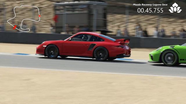 GT2 RS Vs GT3 RS | OLD Vs NEW Porsche Race At Laguna Seca!