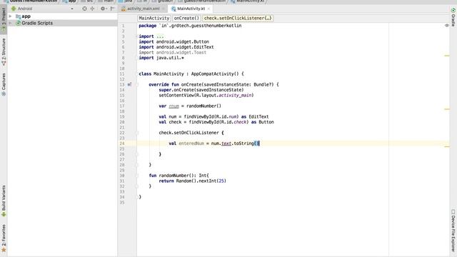 Kotlin Android Studio Tutorial - 2 Guess The Number App смотреть онлайн