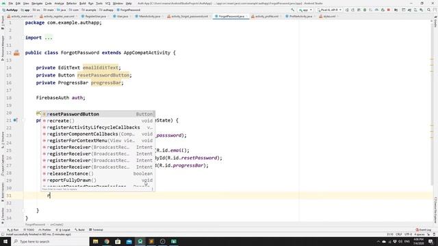 #6 Login and Registration Android App Tutorial Using Firebase Authentication - Reset Password смотреть онлайн