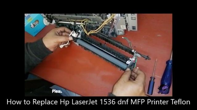 How To Teflon Sleeve Replace HP LaserJet 1536dnf MFP Three In One Printer смотреть онлайн