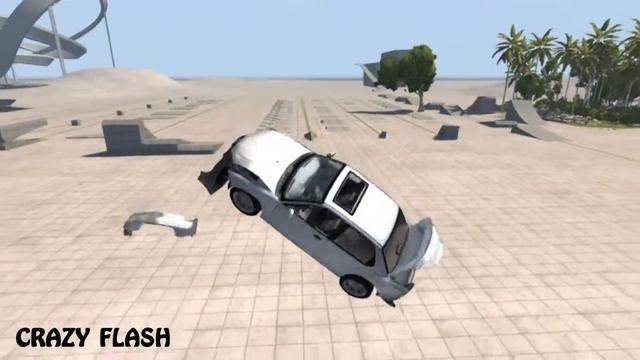 BeamNG Drive / Gridmap / Crash Testing Hirochi Sunburst #4 смотреть онлайн