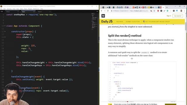 Coding the Coolest One Rep Calculator WebApp - Part 5 with React.JS смотреть онлайн