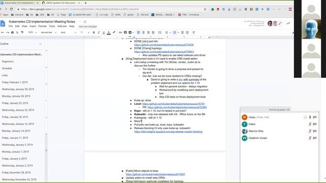 Kubernetes SIG Storage - CSI Implementation Workgroup 20190201 смотреть онлайн