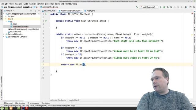 Java IllegalArgumentException Explained and demoed смотреть онлайн