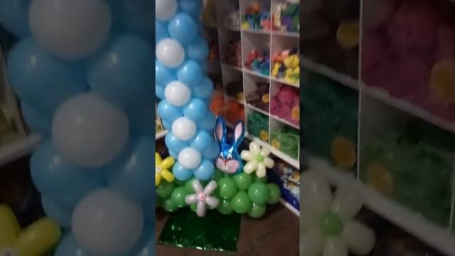 Цифра 1 из шаров на полянке с солнышком. Мир Шаров в Ставрополе! смотреть онлайн