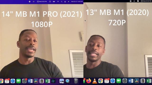 14" MacBook M1 Pro (2021) vs 13" MacBook M1 (2020) Camera Test Comparison. смотреть онлайн