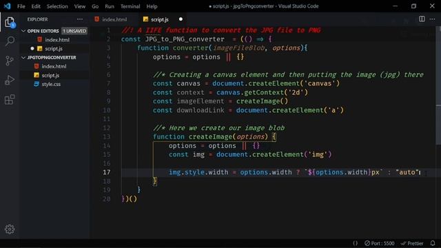 ? JPG to PNG image extension converter in JavaScript | Tutorial смотреть онлайн