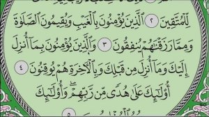 Сура Аль Бакара  № 2  Аяты 1-5  (разбор Таджвида)