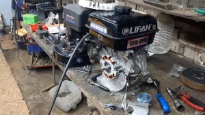 Самодельный минитрактор переломка от А до Я. Серия 23. Установка катушки освещения 7А на LIFAN 177F